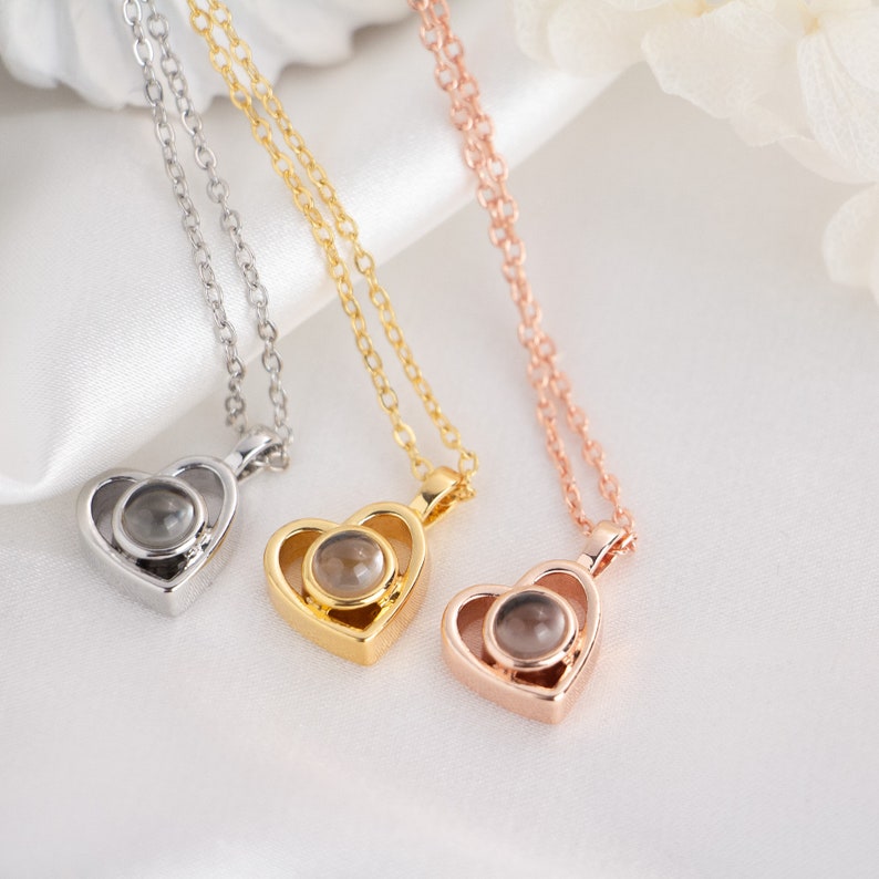 Heart Style Personalized Photo Necklace