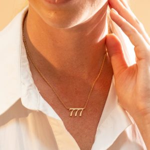 number pendant necklace