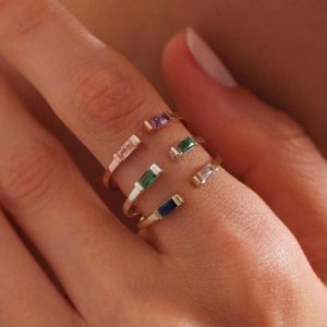 2 birthstone rings