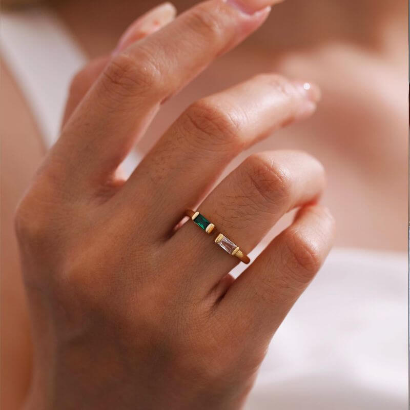 birthstone rings for mom 2 stones