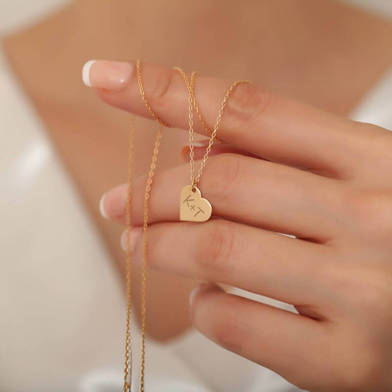 Necklace with Heart and Initials - Image 4