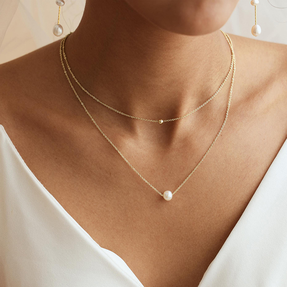 Pearl Layered Jewelry Necklace