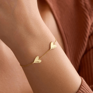 Personalized Heart Bracelet
