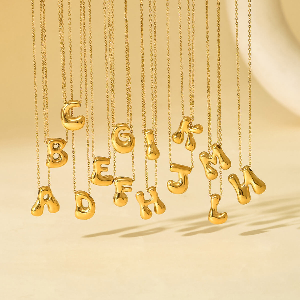 bubble necklace letter