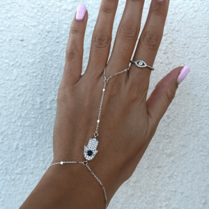 evil eye hand chain