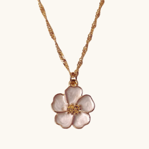 gold flower necklace