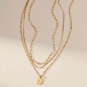 gold layered necklace