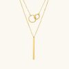 layered circle pendant necklace