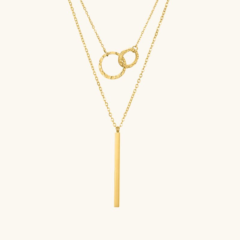 layered gold necklace
