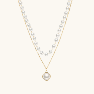 layered pearl necklace choker