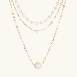 multi layered pearl necklace