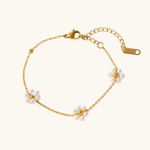 pearl flower bracelet