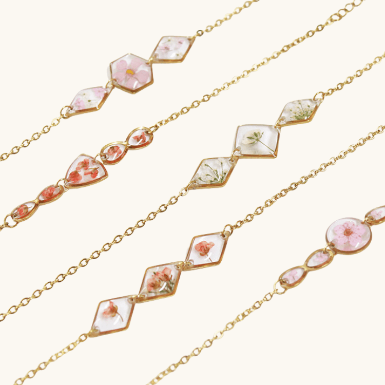 real flower bracelet
