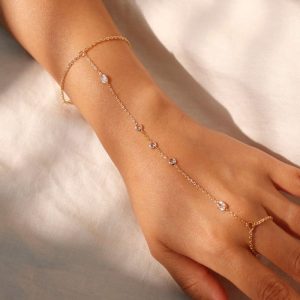 hand and ring chain bracelet
