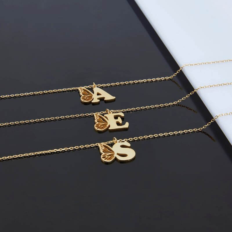 butterfly choker necklace gold
