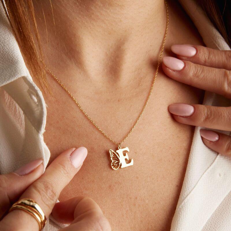 women's butterfly necklace
