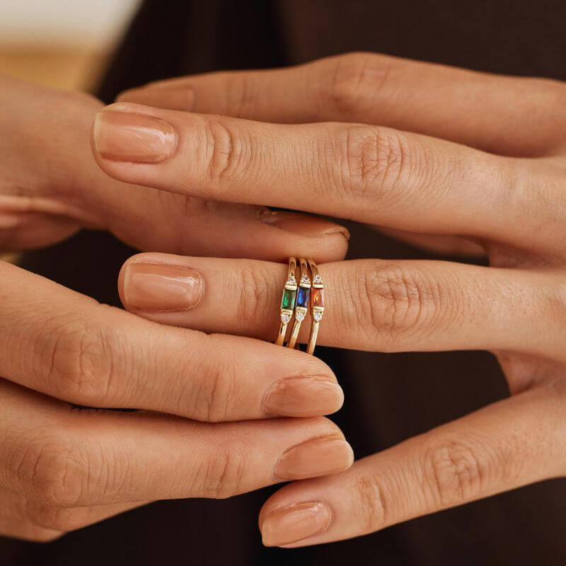 emerald cut engagement ring with baguette diamonds