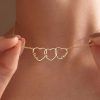 Family Name Necklace with Heart