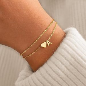 Initial Heart Bracelet