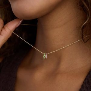 Custom Birthstone Circle Necklace